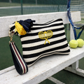 Striped Tennis Wristlet Clutch (pre-order-ships end of May)