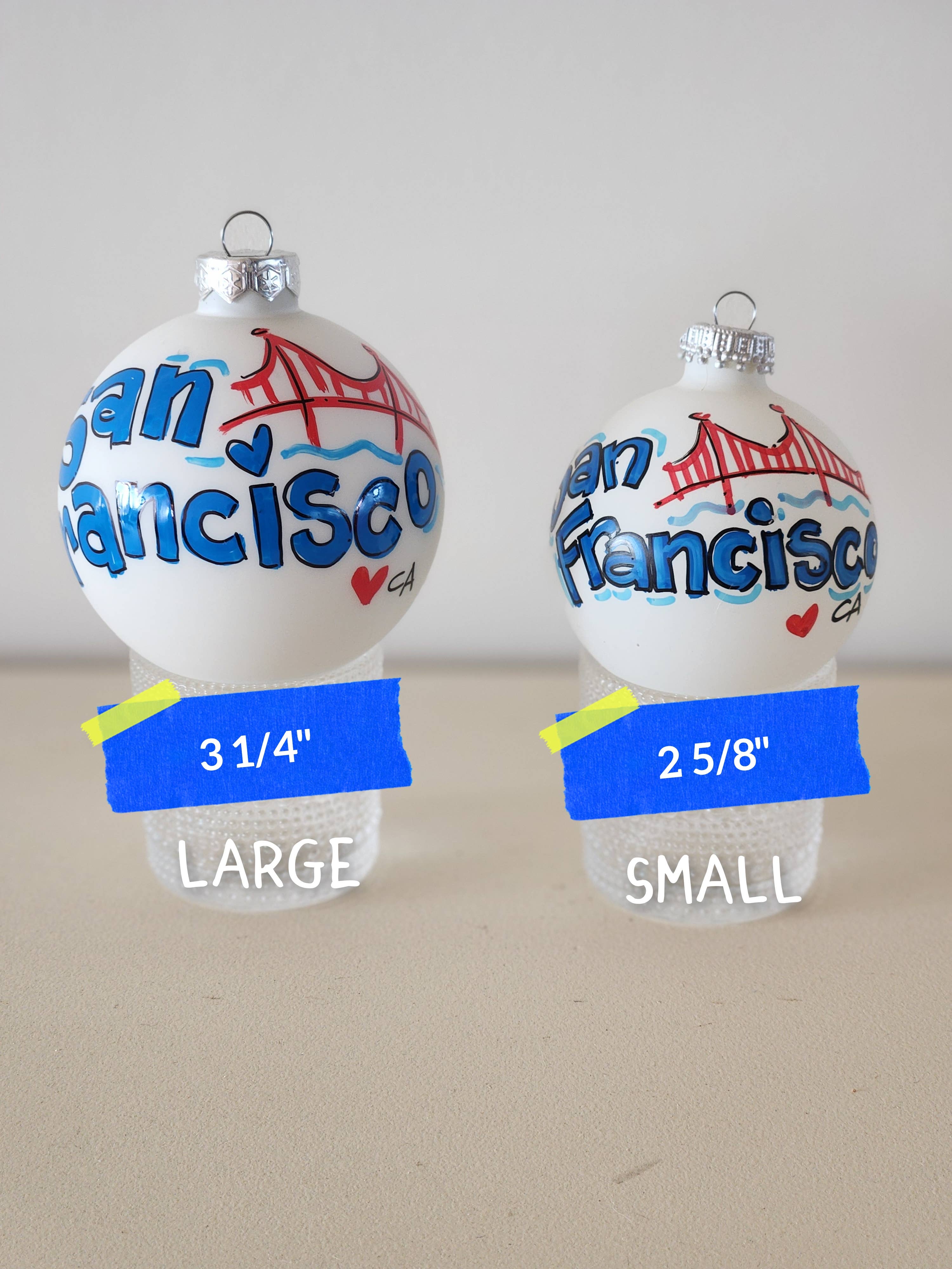 Mahjong hand painted glass ornament