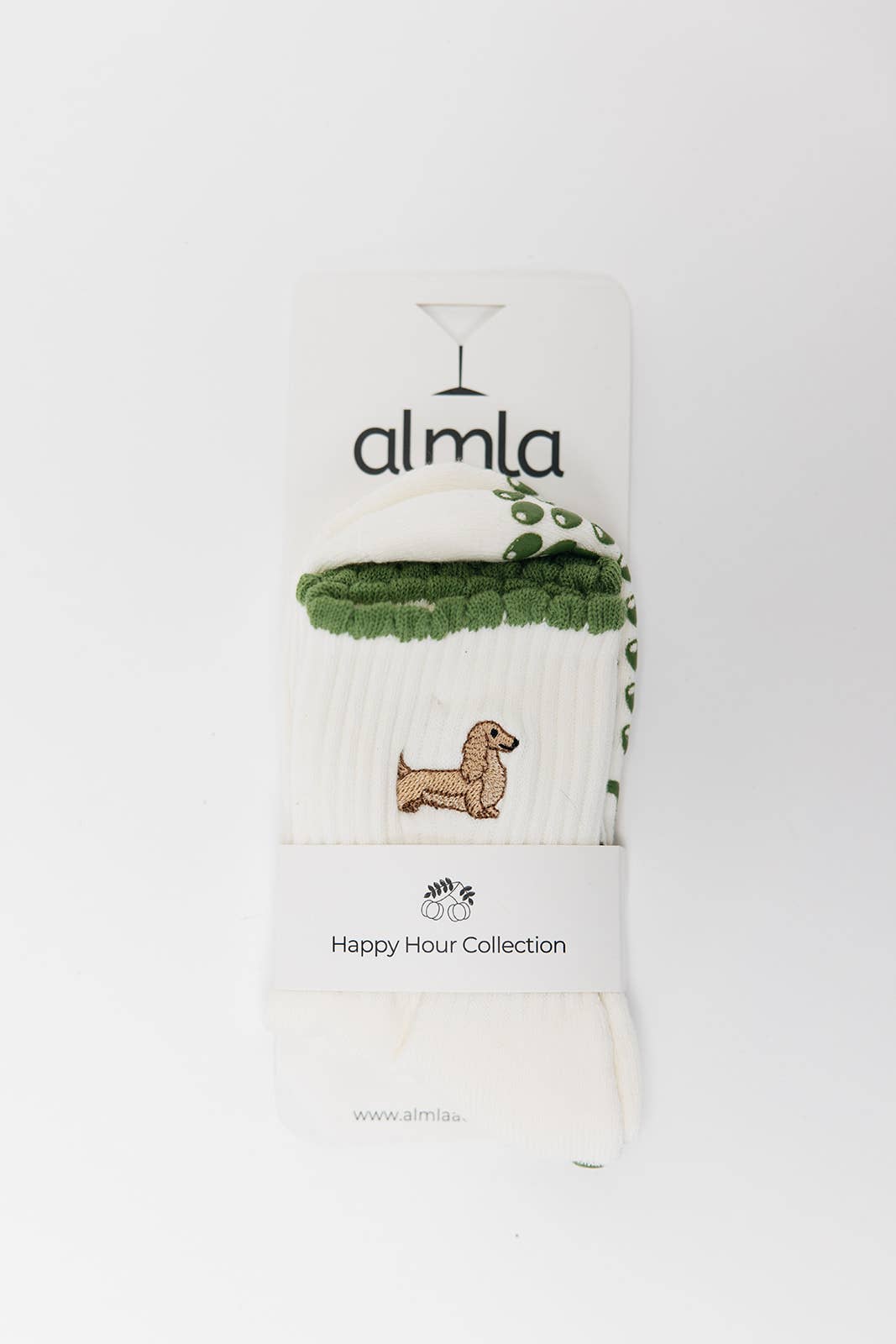 Dachshund & Dirty Martini Double Sided Pilates Grip Sock