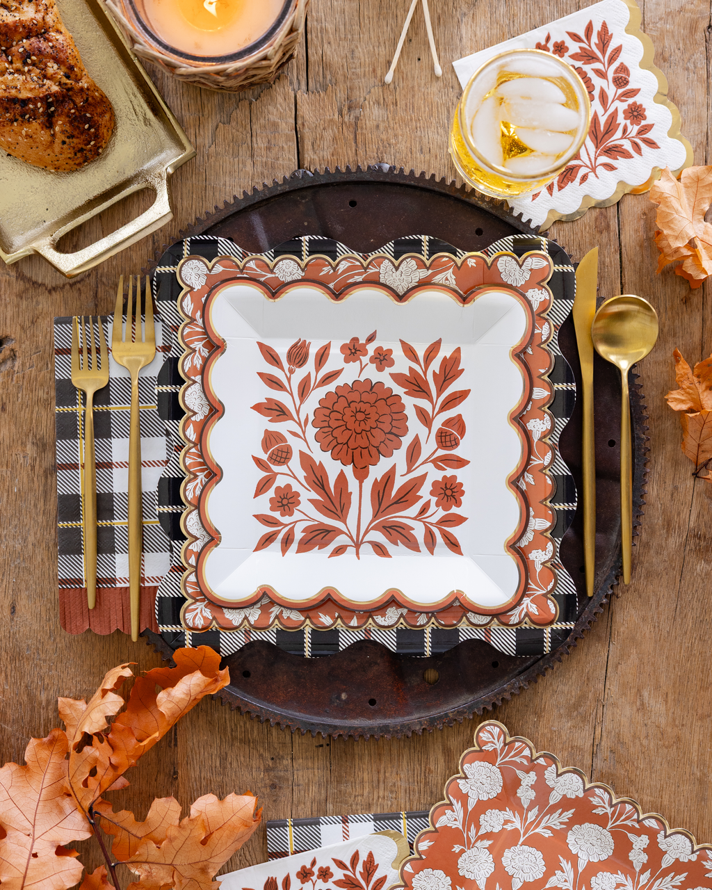 FAL1338 - Fall Flora Cocktail Napkin