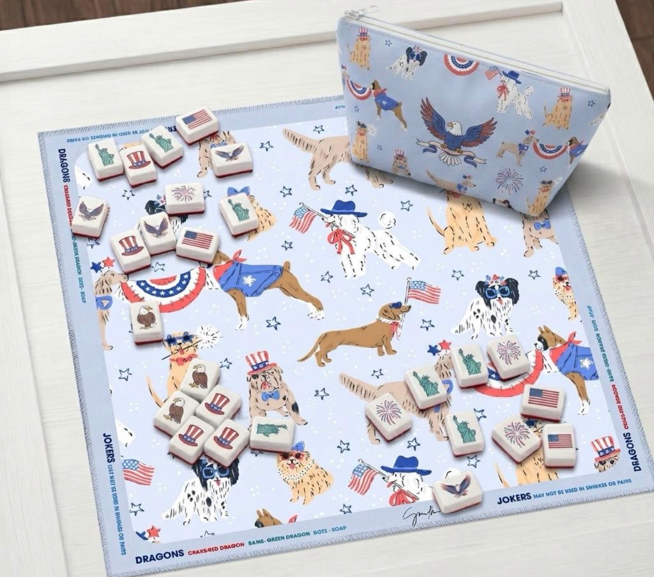 Americana Dog Mahjong Mat (ship’s first week of June) bag not included.