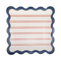 Red Stripes Paper Plate - 11"