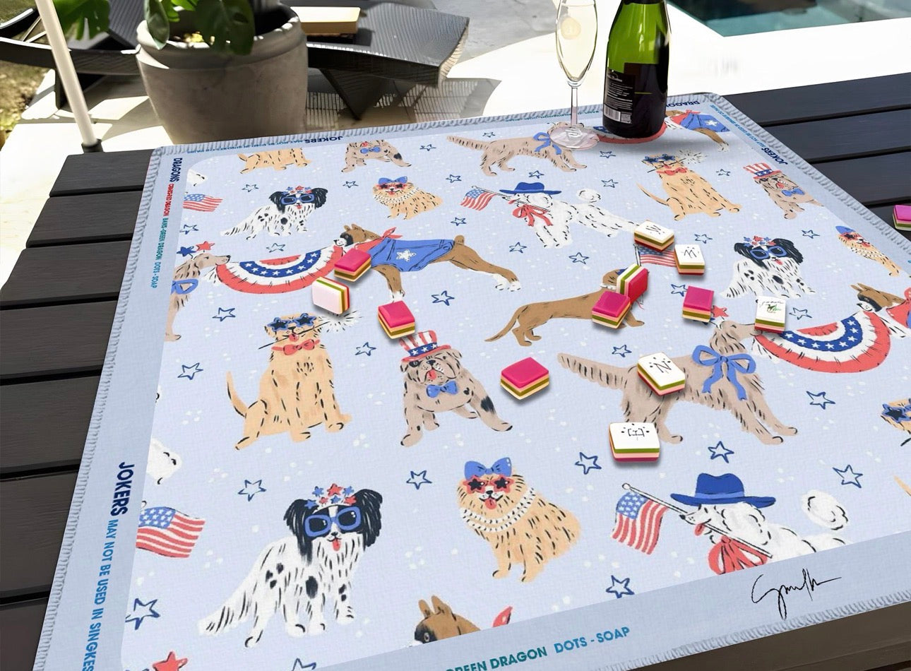 Americana Dog Mahjong Mat (ship’s first week of June) bag not included.