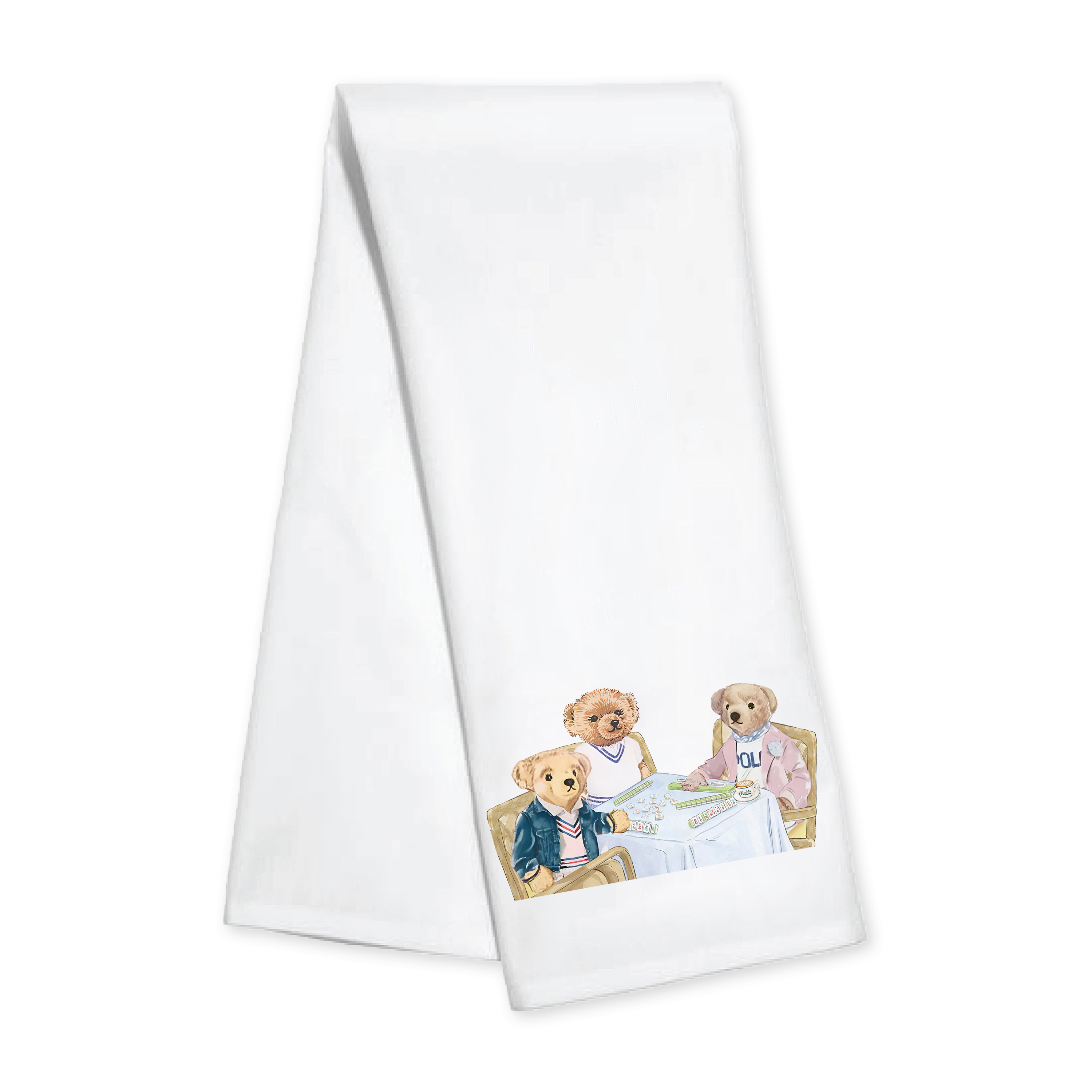 Kitchen Towel- Girls Playing Mahjong