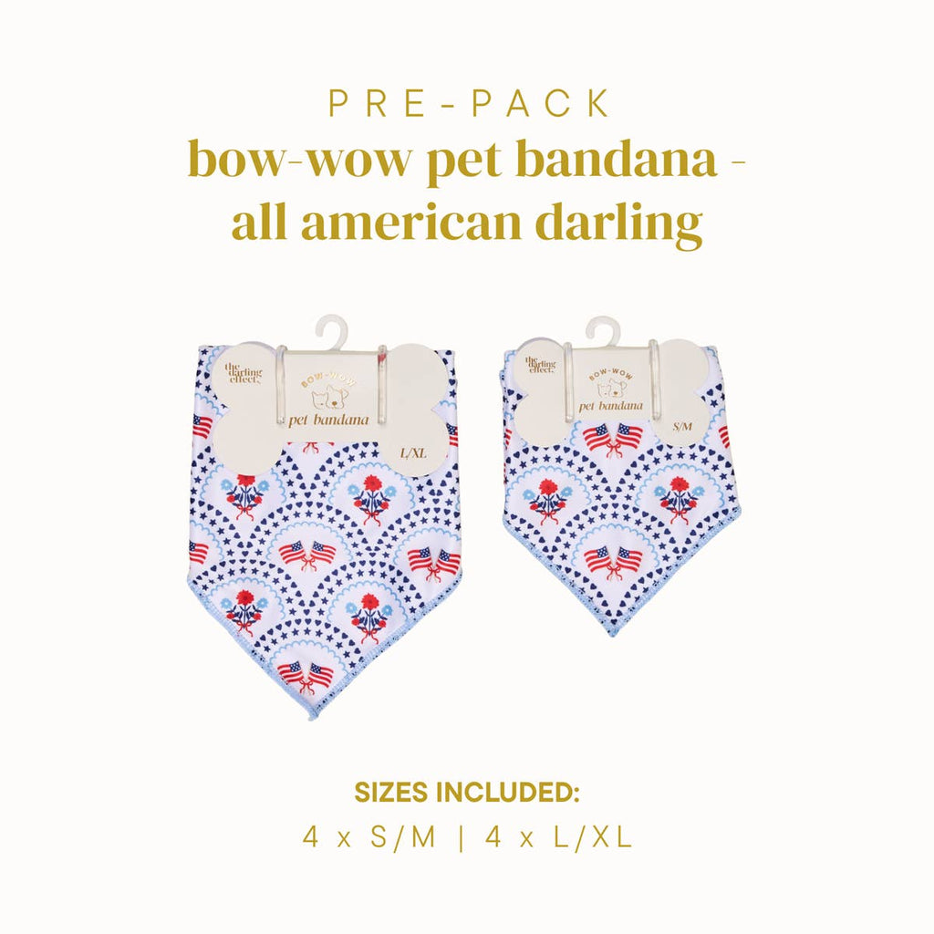 Bow-Wow Pet Bandana–All-American Darling Pre-Pack