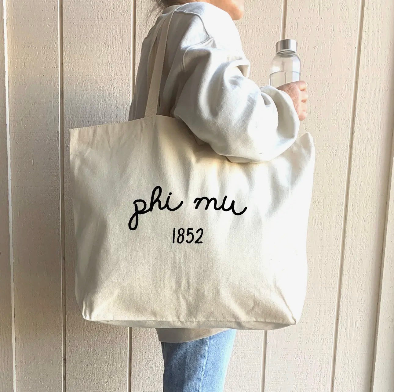 PHI MU Canvas Tote Bag