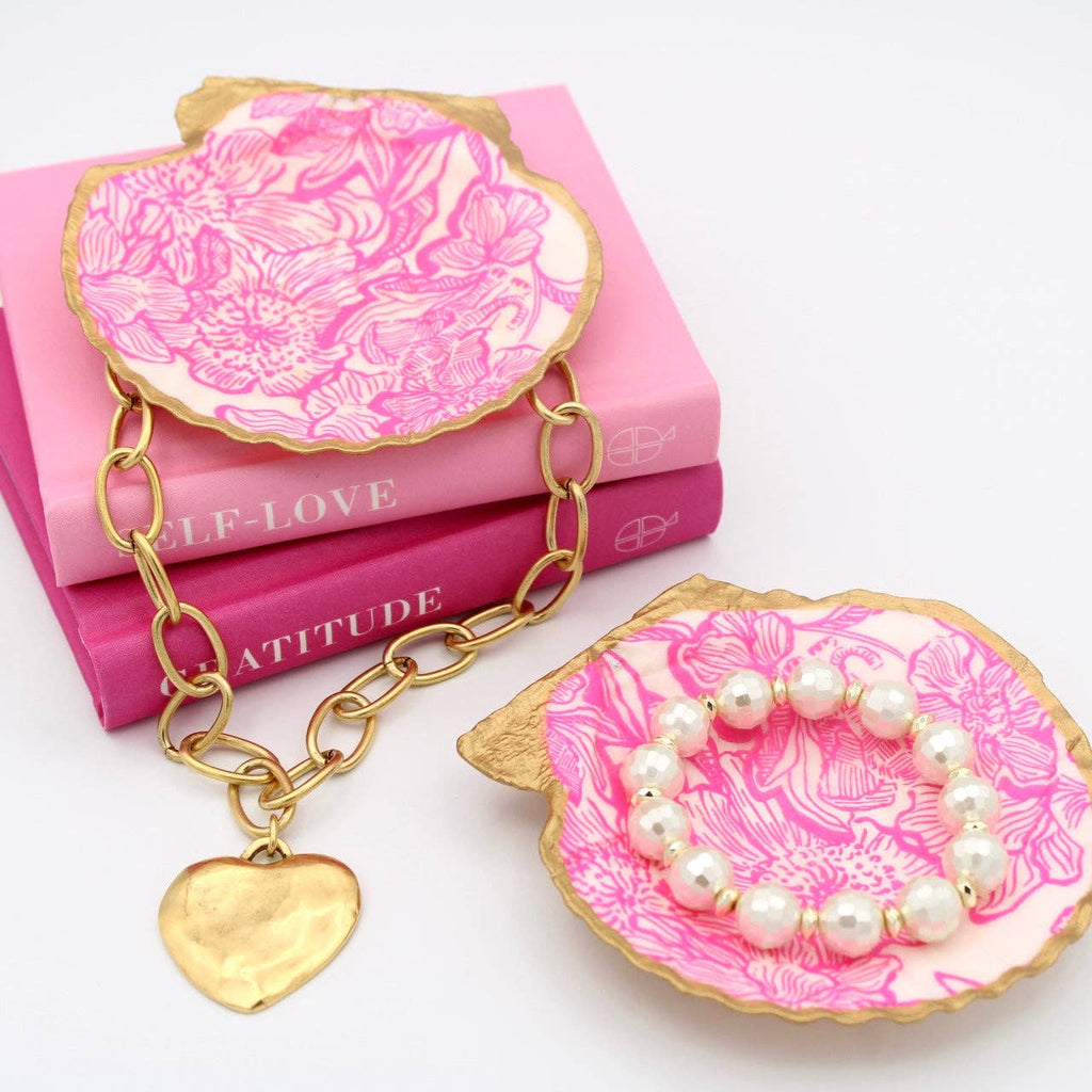 Pink Lilly Shell Jewelry and Trinket Dish
