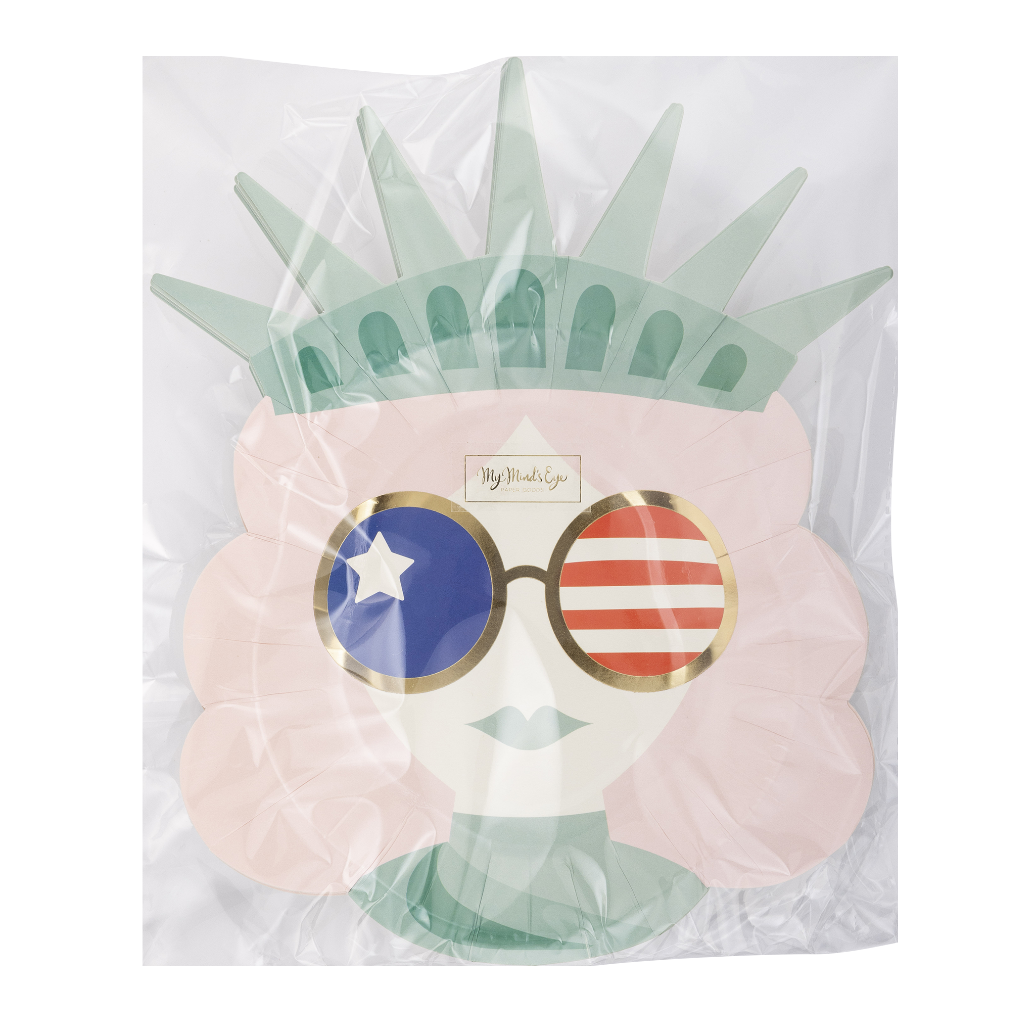 Lady Liberty Sunnies Shaped Paper Plate