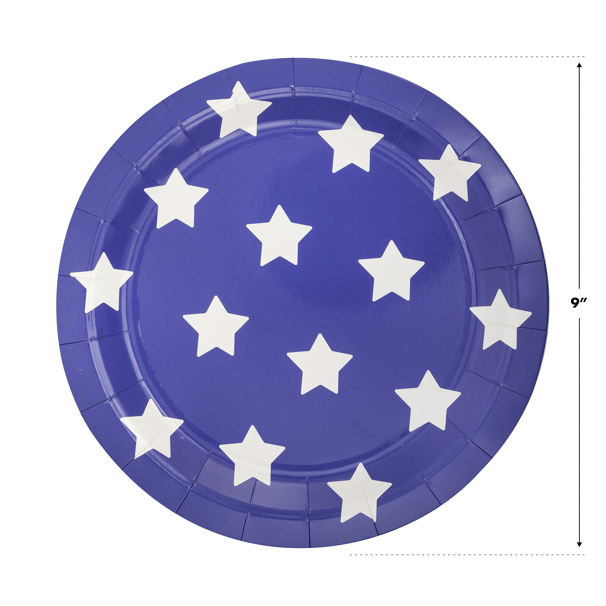 Lady Liberty Blue Stars Paper Plate