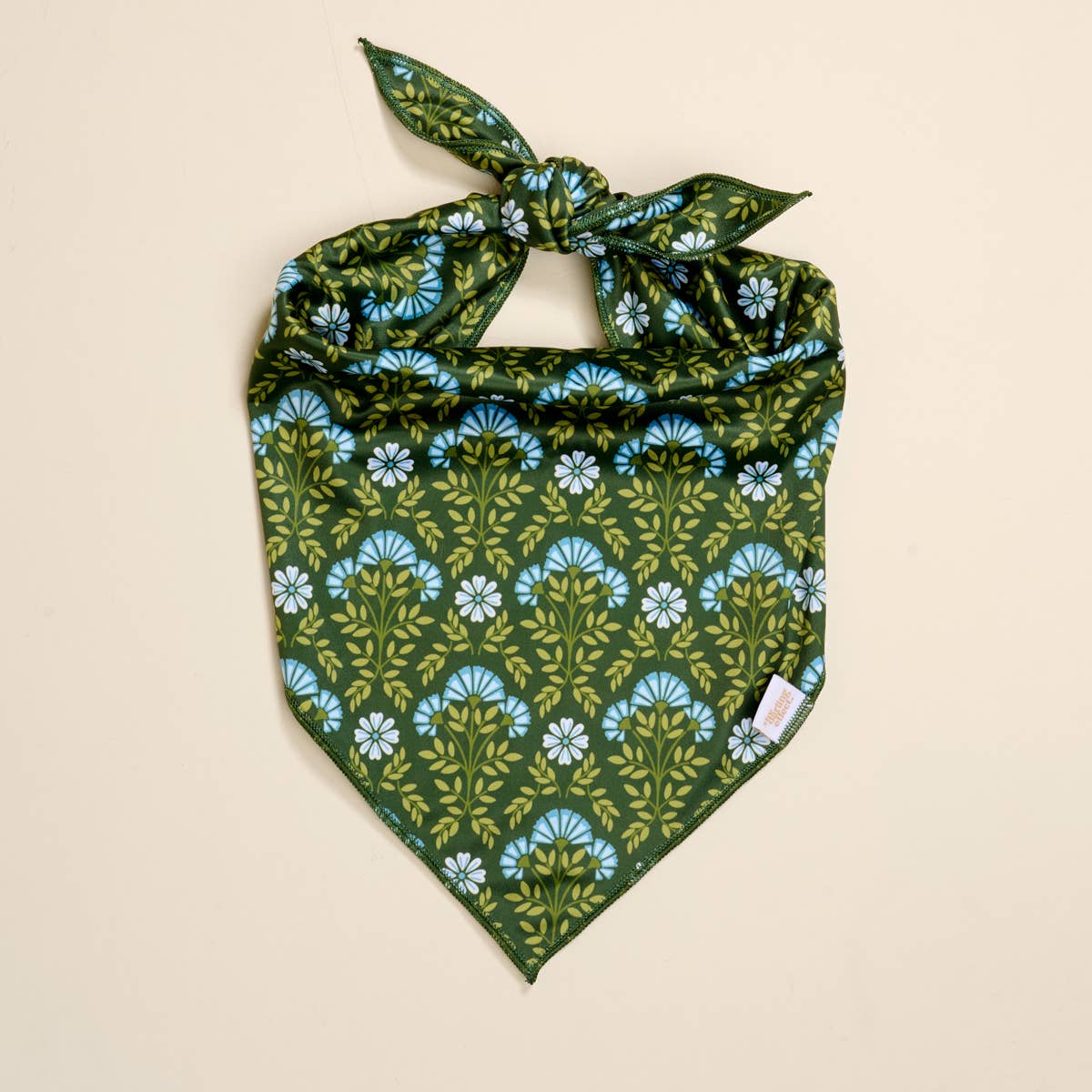 Bow-Wow Pet Bandana–Everbloom Forest Green