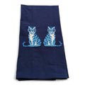 Towel - Mirrored Tigers on navy