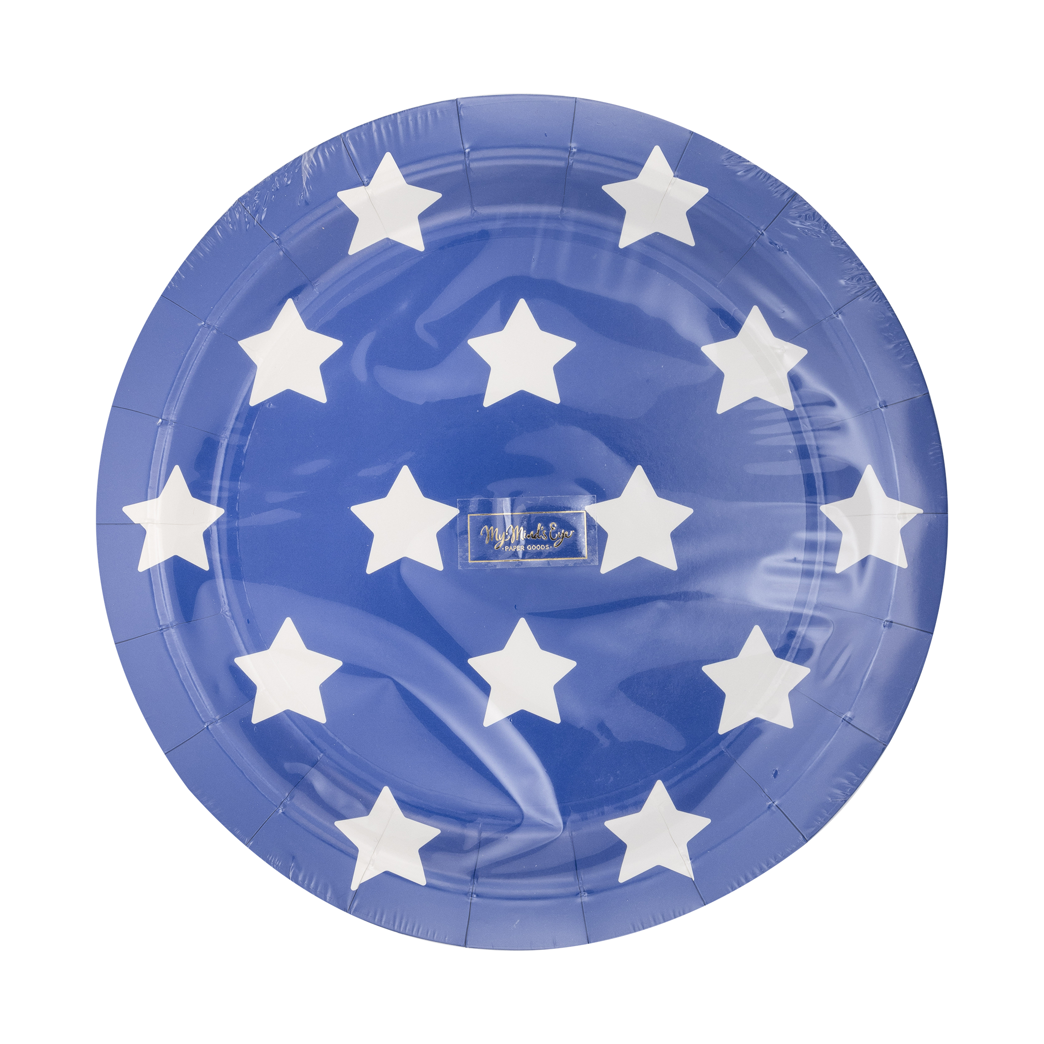 Lady Liberty Blue Stars Paper Plate