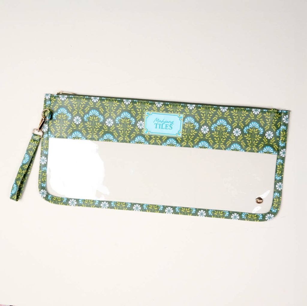 Mahjong Tile Keeper Pouch–Everbloom Forest Green