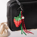 Stylish Leather Strawberry Bag Charm