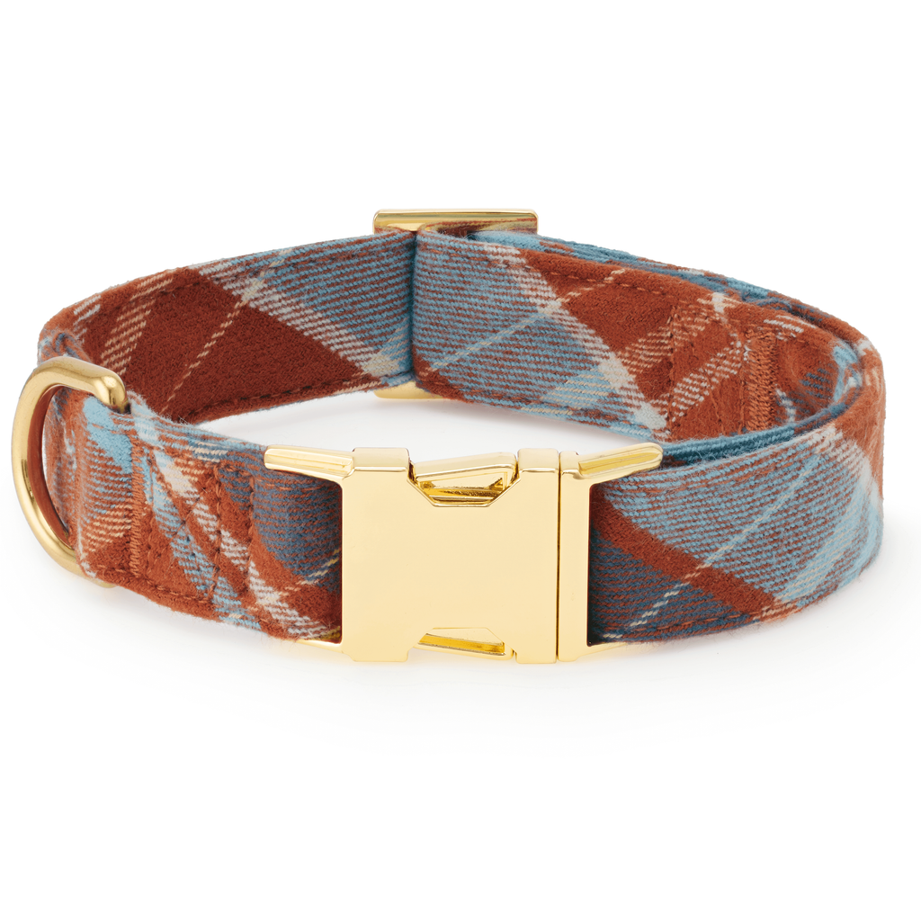The Foggy Dog Maple Plaid Flannel Dog Collar (ships 10/7)