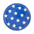Lady Liberty Blue Stars Paper Plate