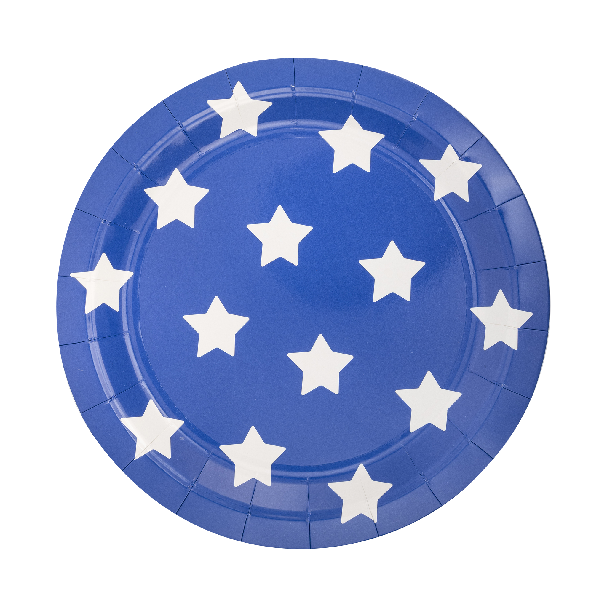 Lady Liberty Blue Stars Paper Plate