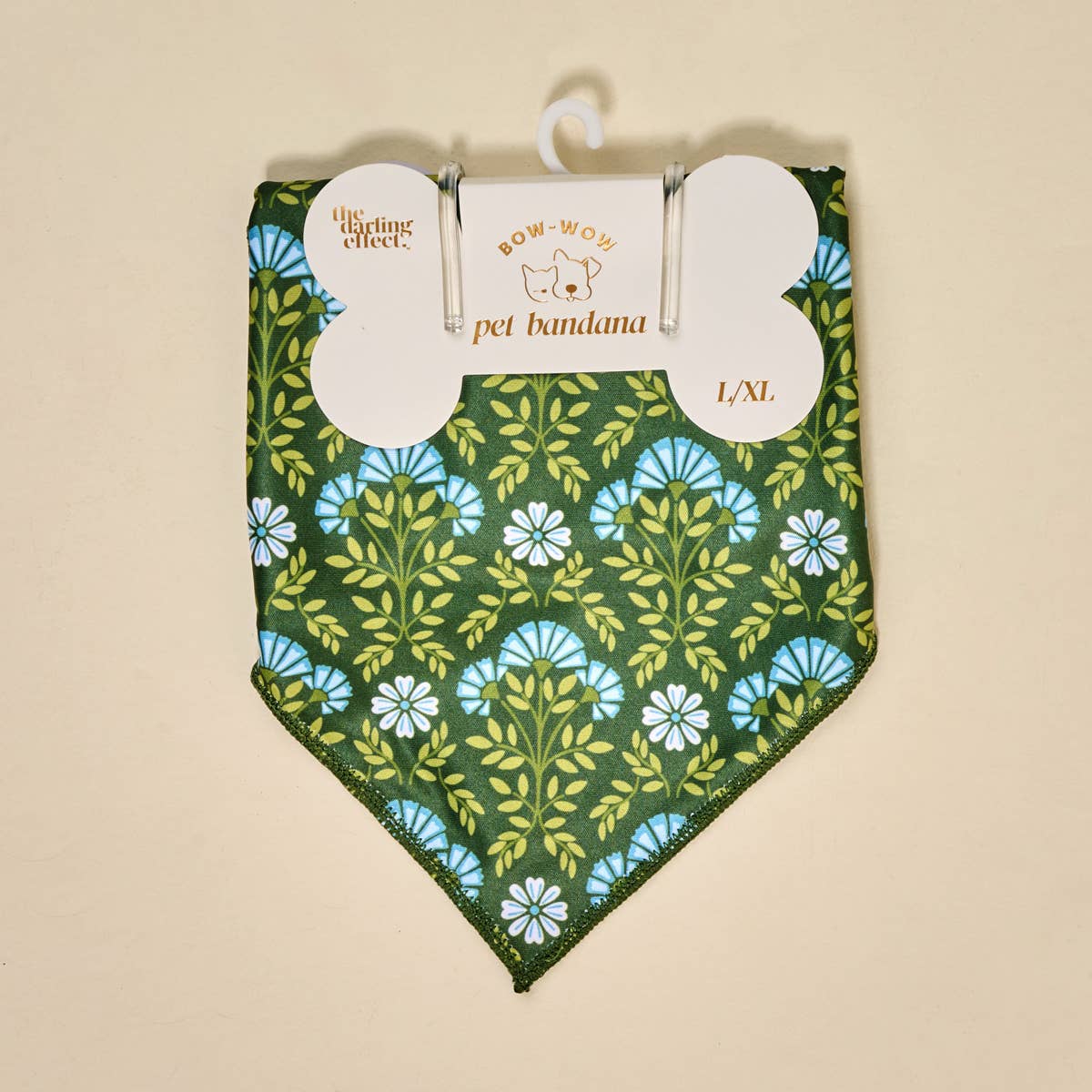 Bow-Wow Pet Bandana–Everbloom Forest Green