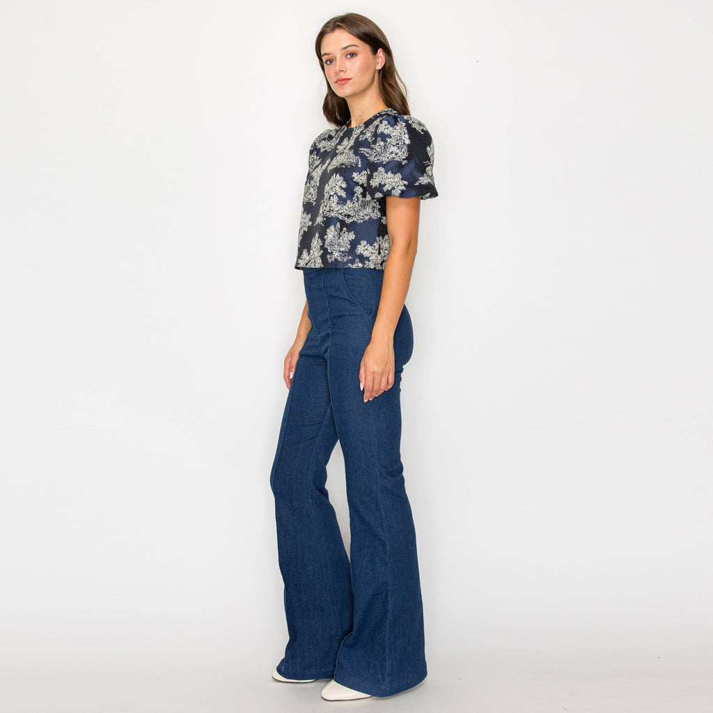Toile Jacquard pattern top - LWT1800