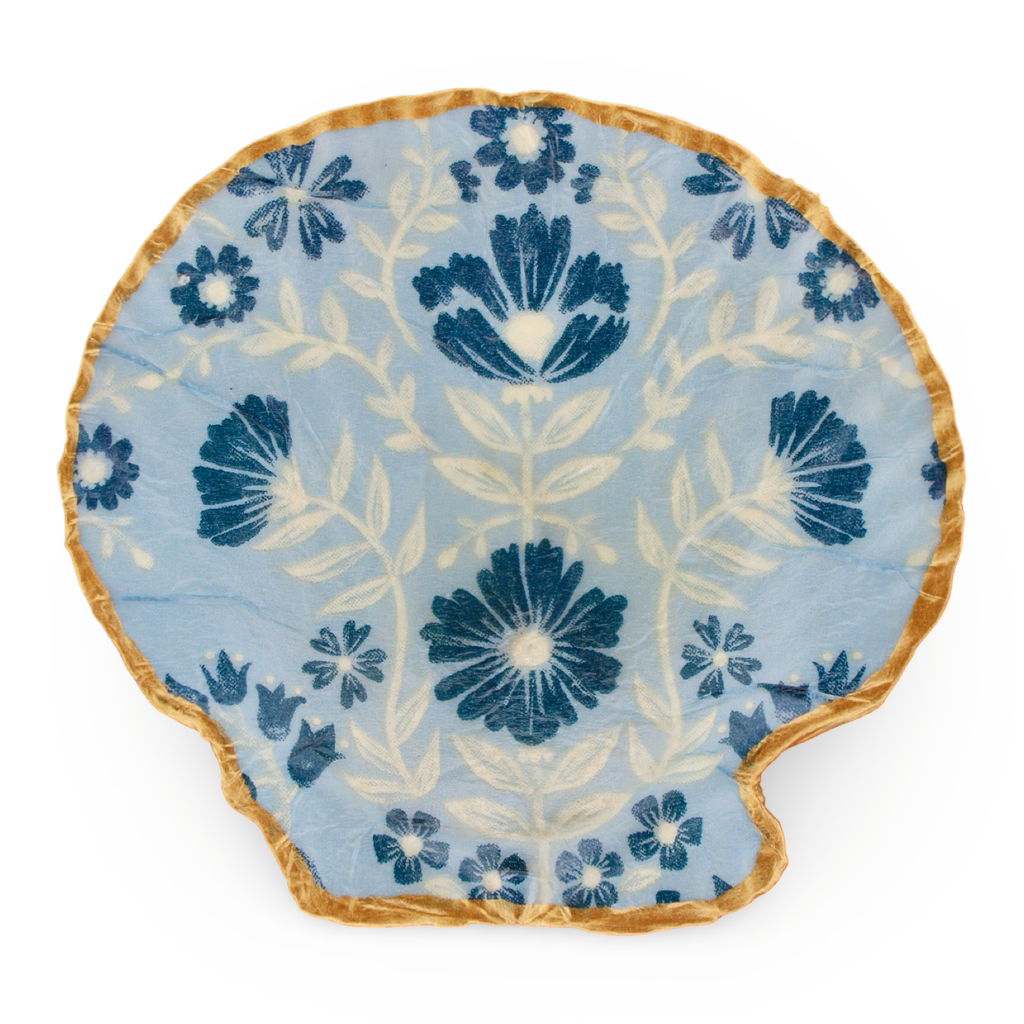 Blue Regency Shell Jewelry and Trinket Dish