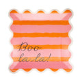 BLL1241 - Pink & Orange Boo La La Paper Plate