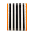 HPH1220 - Orange and Black Striped Paper Table Runner