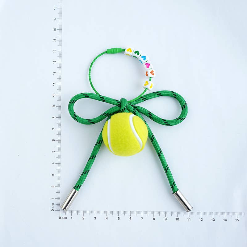 Tennis Racket Bow Keychain