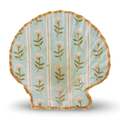 Sage Floral Shell Jewelry and Trinket Dish