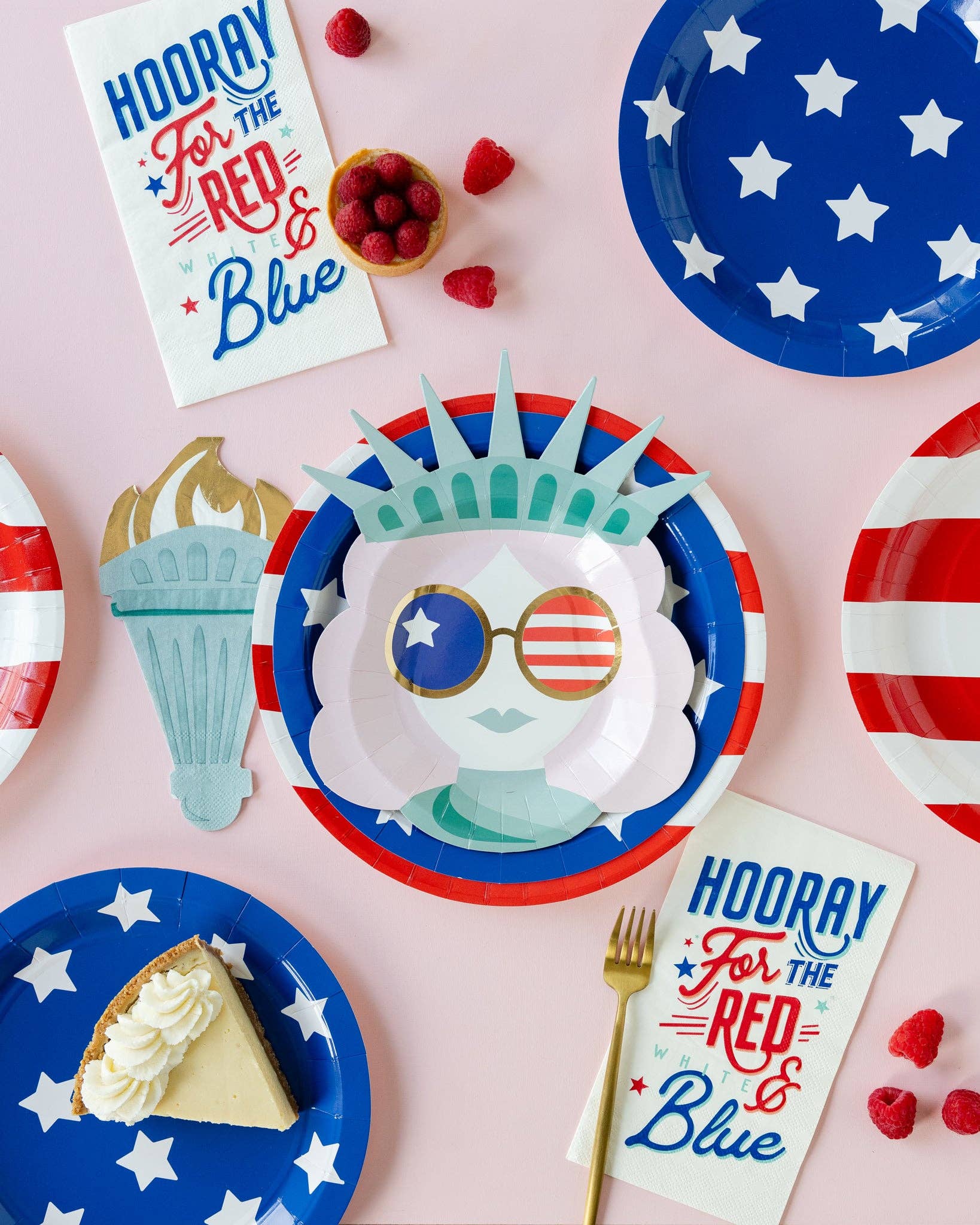 Lady Liberty Sunnies Shaped Paper Plate