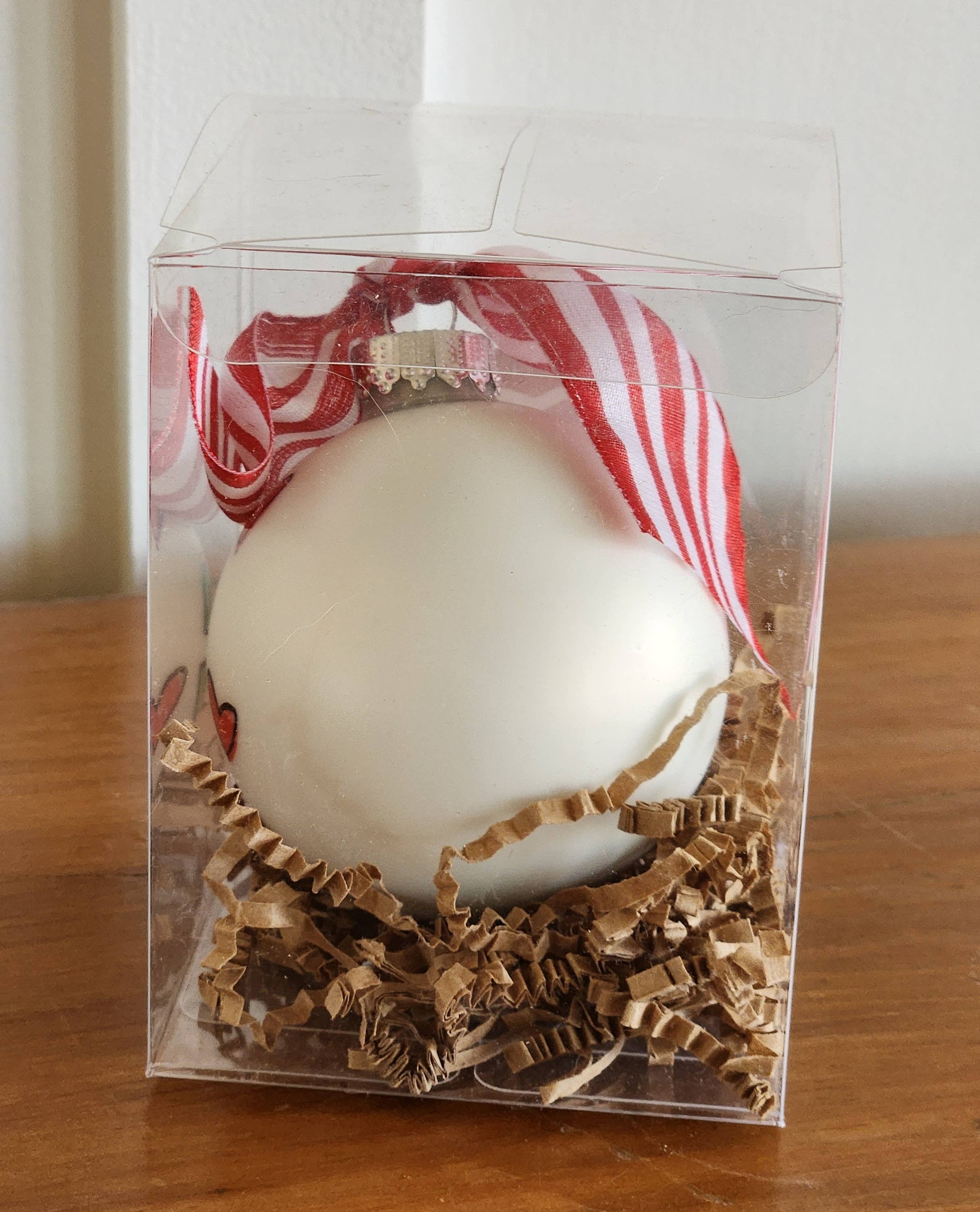 Tennis Hand Painted Glass Ball Ornament