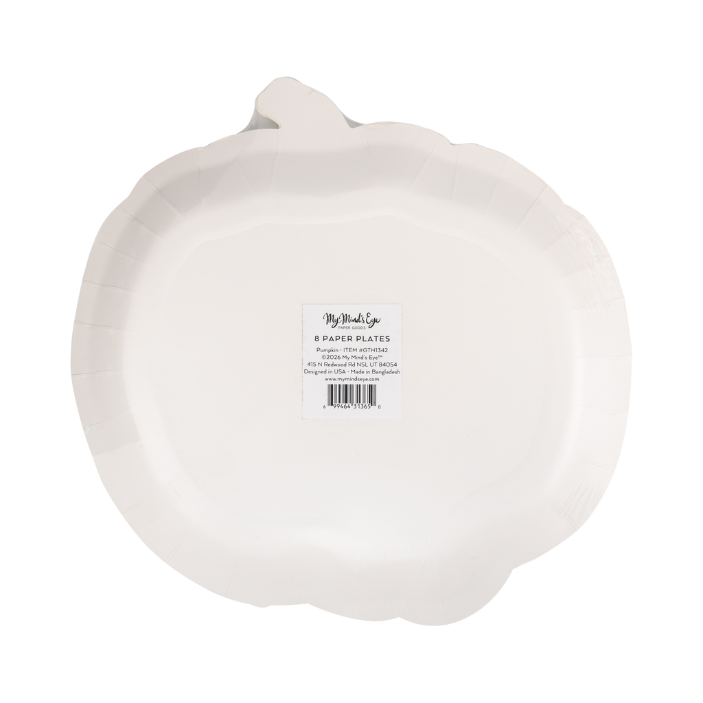 GTH1342 - Pumpkin Line Art Shaped Paper Plates