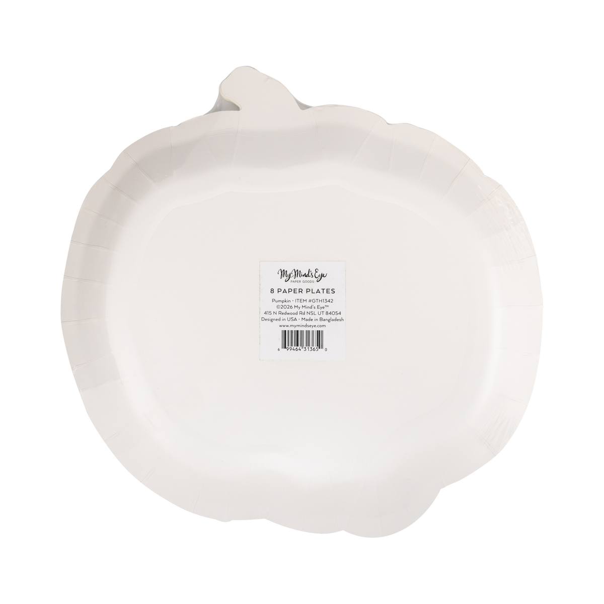GTH1342 - Pumpkin Line Art Shaped Paper Plates