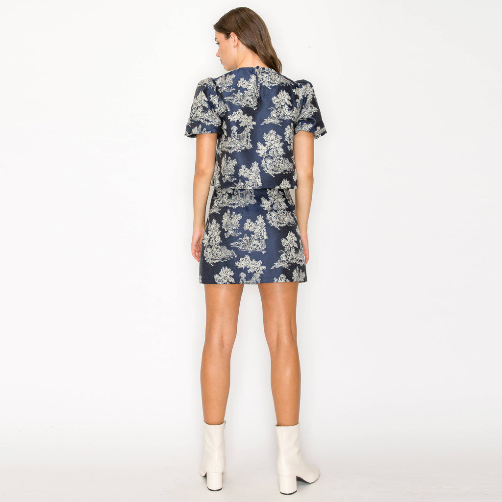 Toile Jacquard pattern top - LWT1800