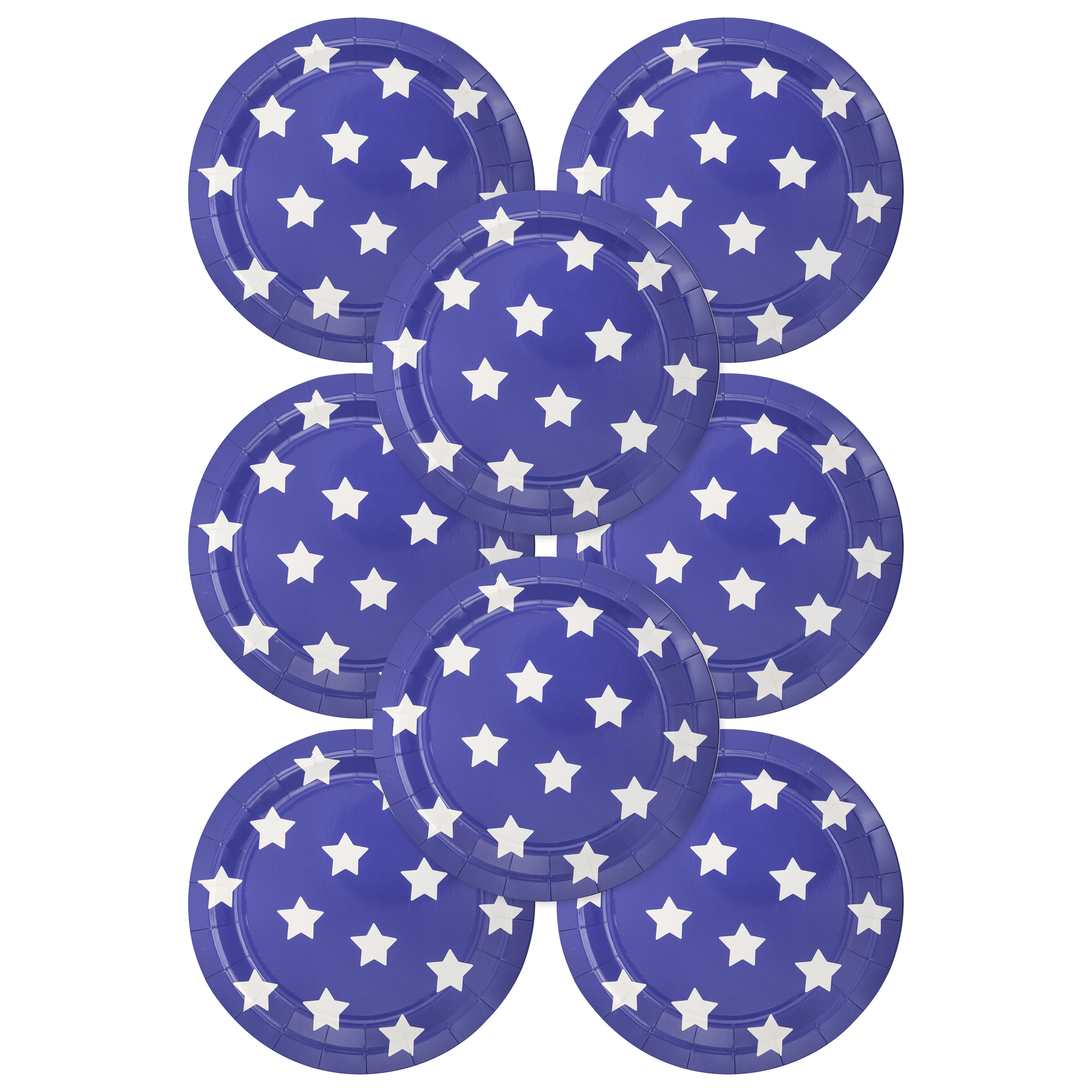 Lady Liberty Blue Stars Paper Plate