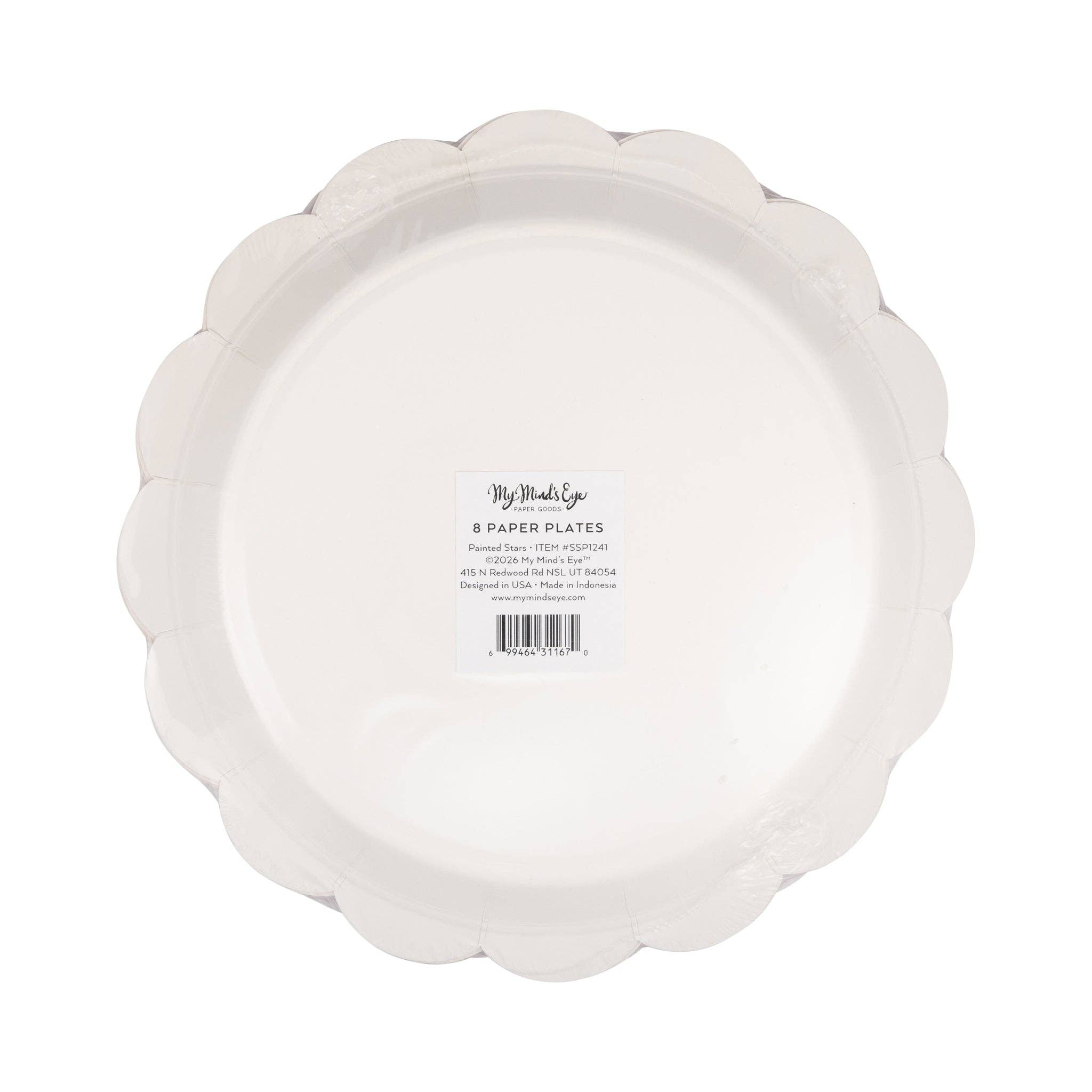 Blue Stars Paper Plate - 9"