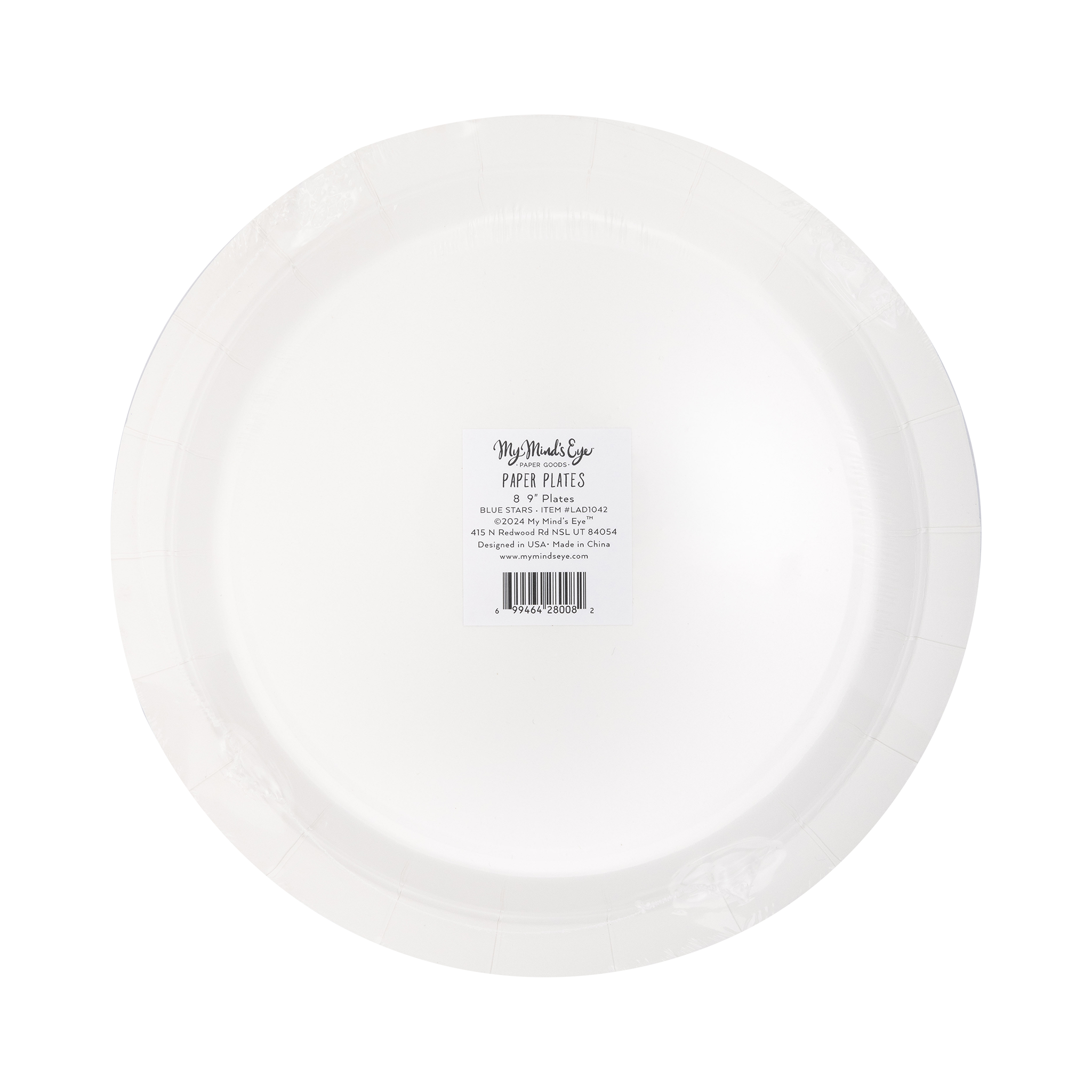 Lady Liberty Blue Stars Paper Plate