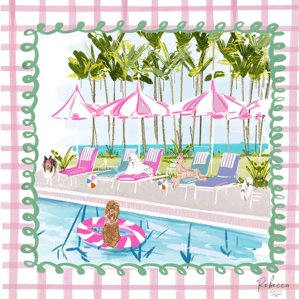 POOL PAWTY-MAHJONG MAT (PREORDER)