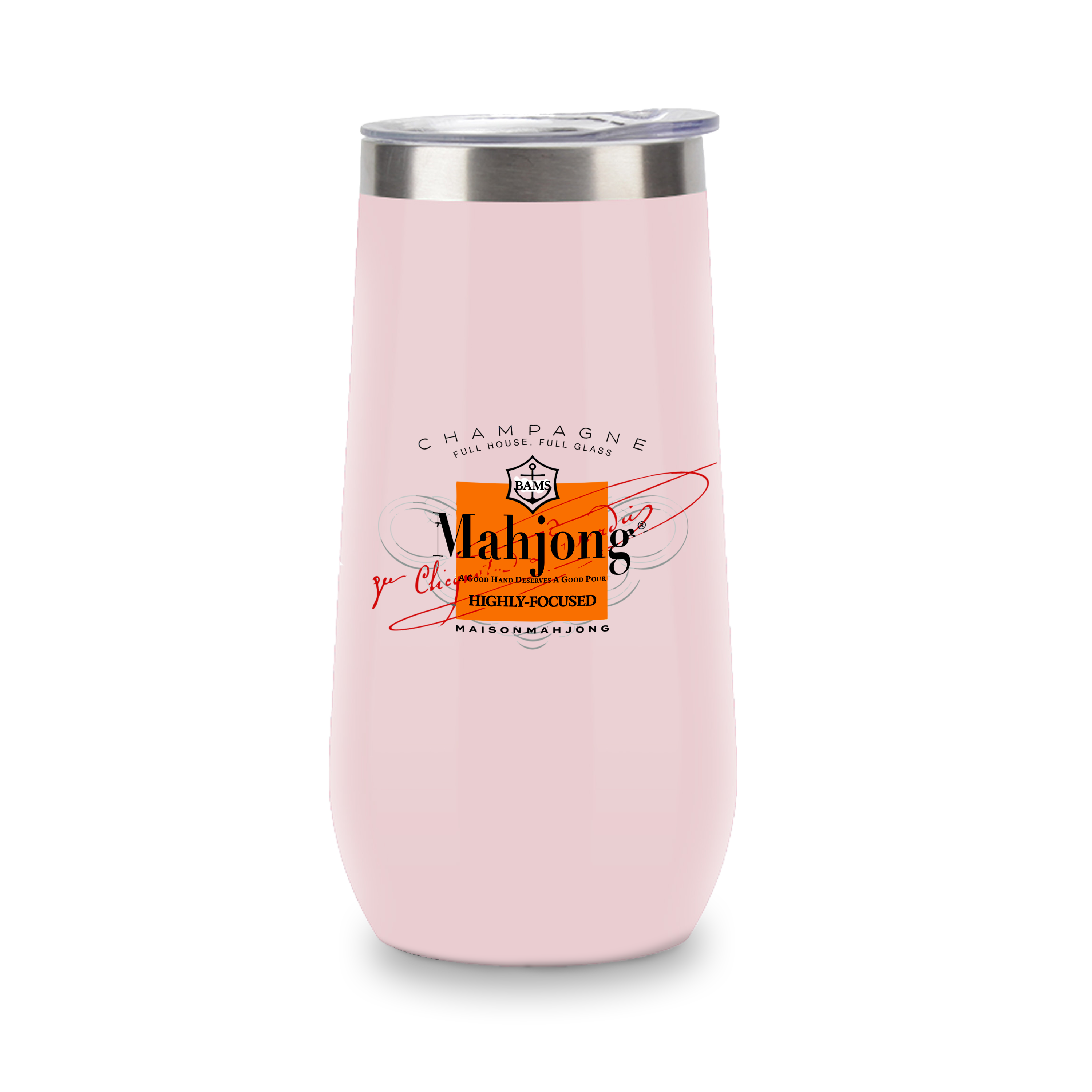Champagne Tumbler- Mahjong Org Label
