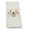 Towel - Chinoiserie Dogs with Champagne Bottle on white