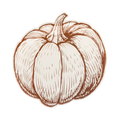 GTH1342 - Pumpkin Line Art Shaped Paper Plates