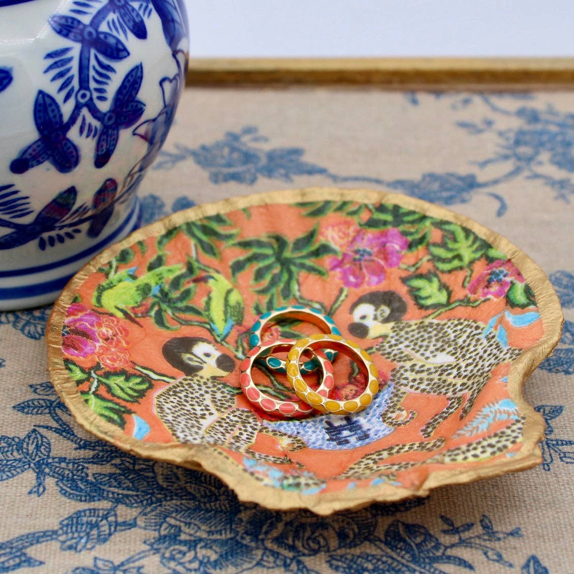 Tropical Monkey Shell Jewelry and Trinket Dish
