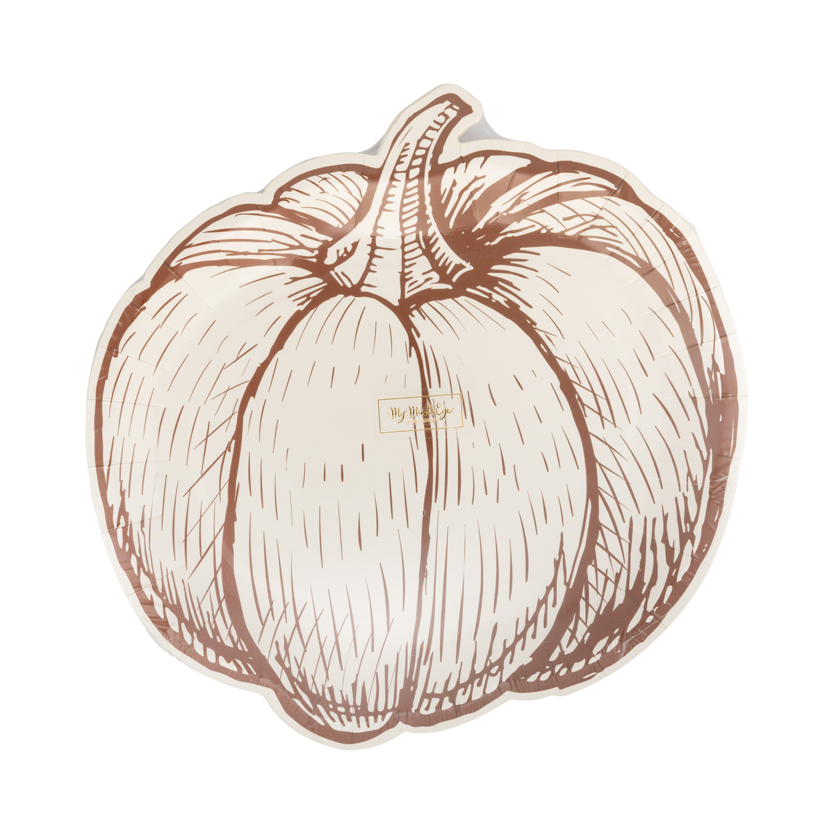 GTH1342 - Pumpkin Line Art Shaped Paper Plates