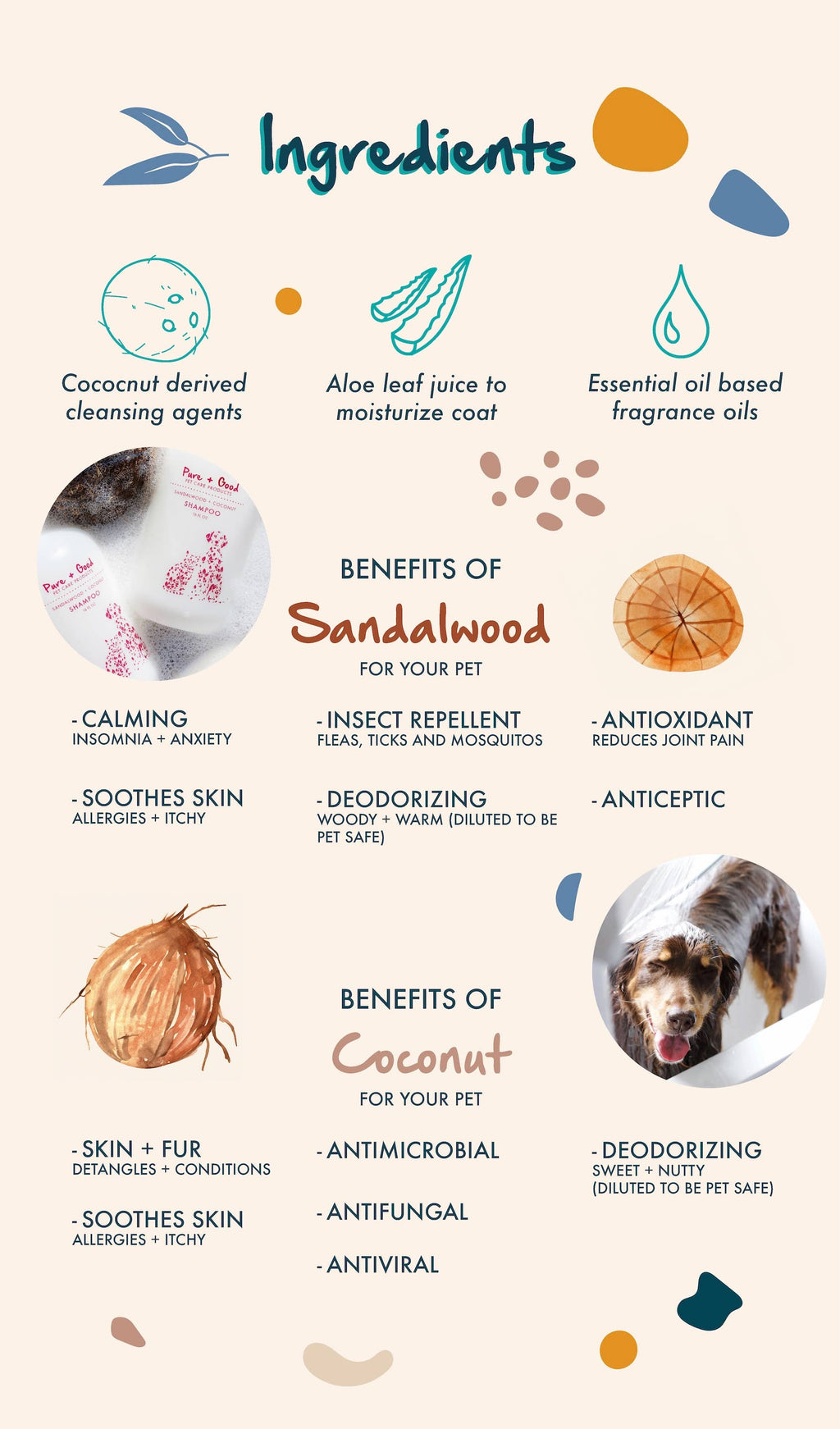 Dog & Cat Shampoo: Sandalwood + Coconut