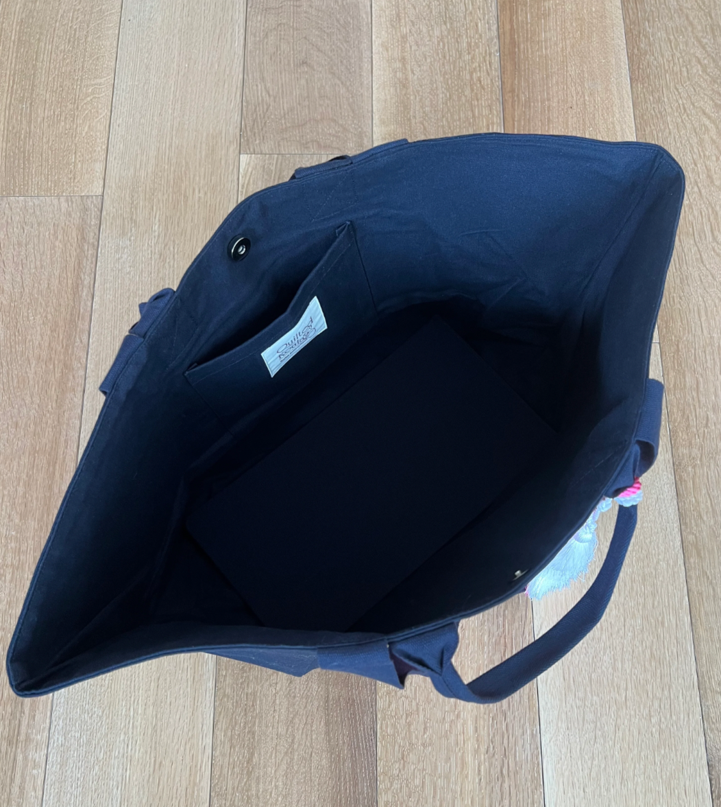 CHELSEA Bag - Navy with Capri Blue Heart! NEW!
