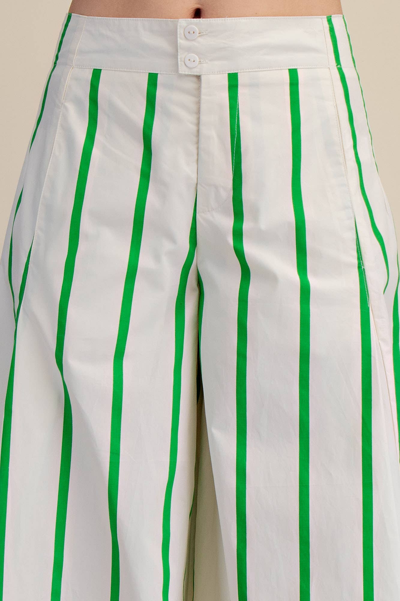 High Waist Wide-Leg Pop Color Stripe Pants