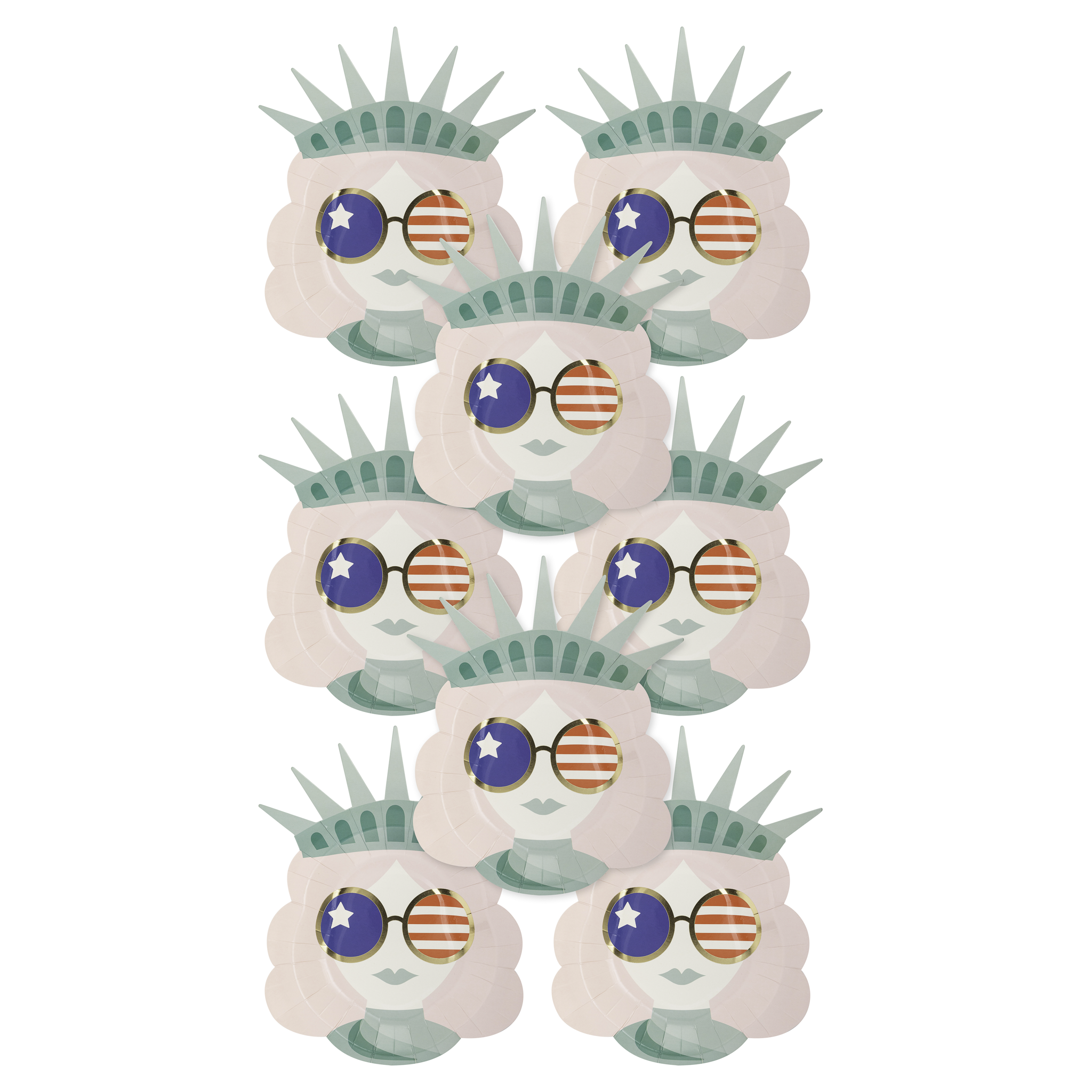 Lady Liberty Sunnies Shaped Paper Plate