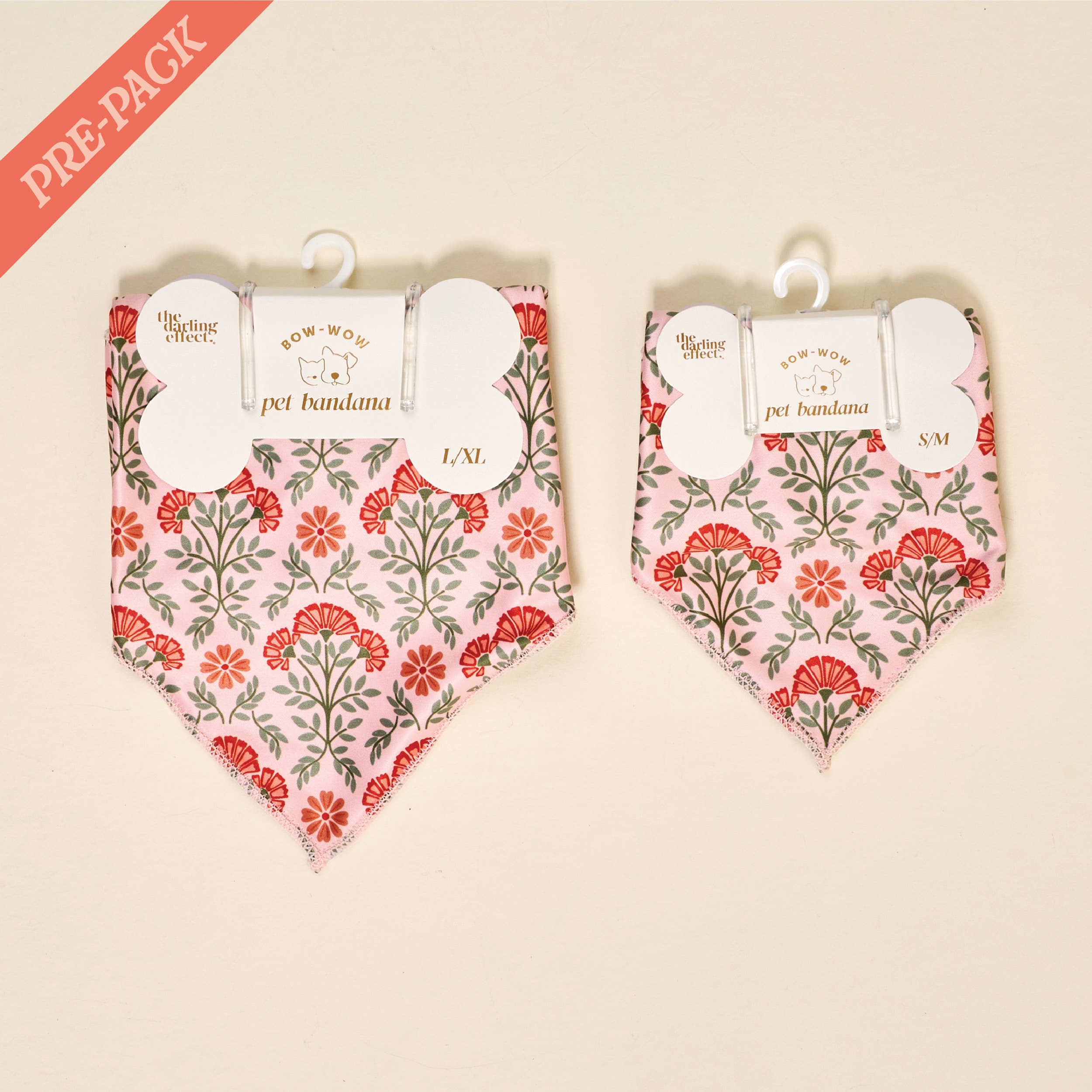Bow-Wow Pet Bandana–Everbloom Dusty Rose Pre-Pack
