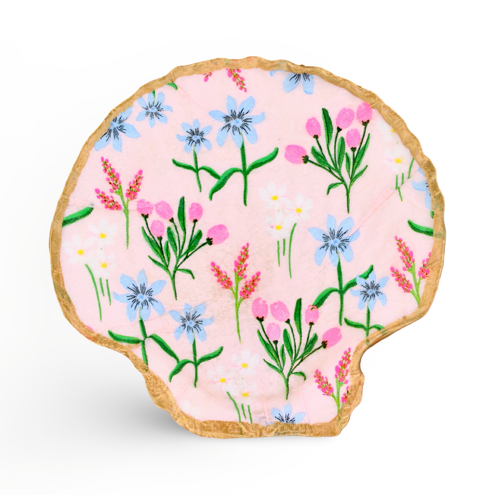 Floral Garden Shell Jewelry and Trinket Dish