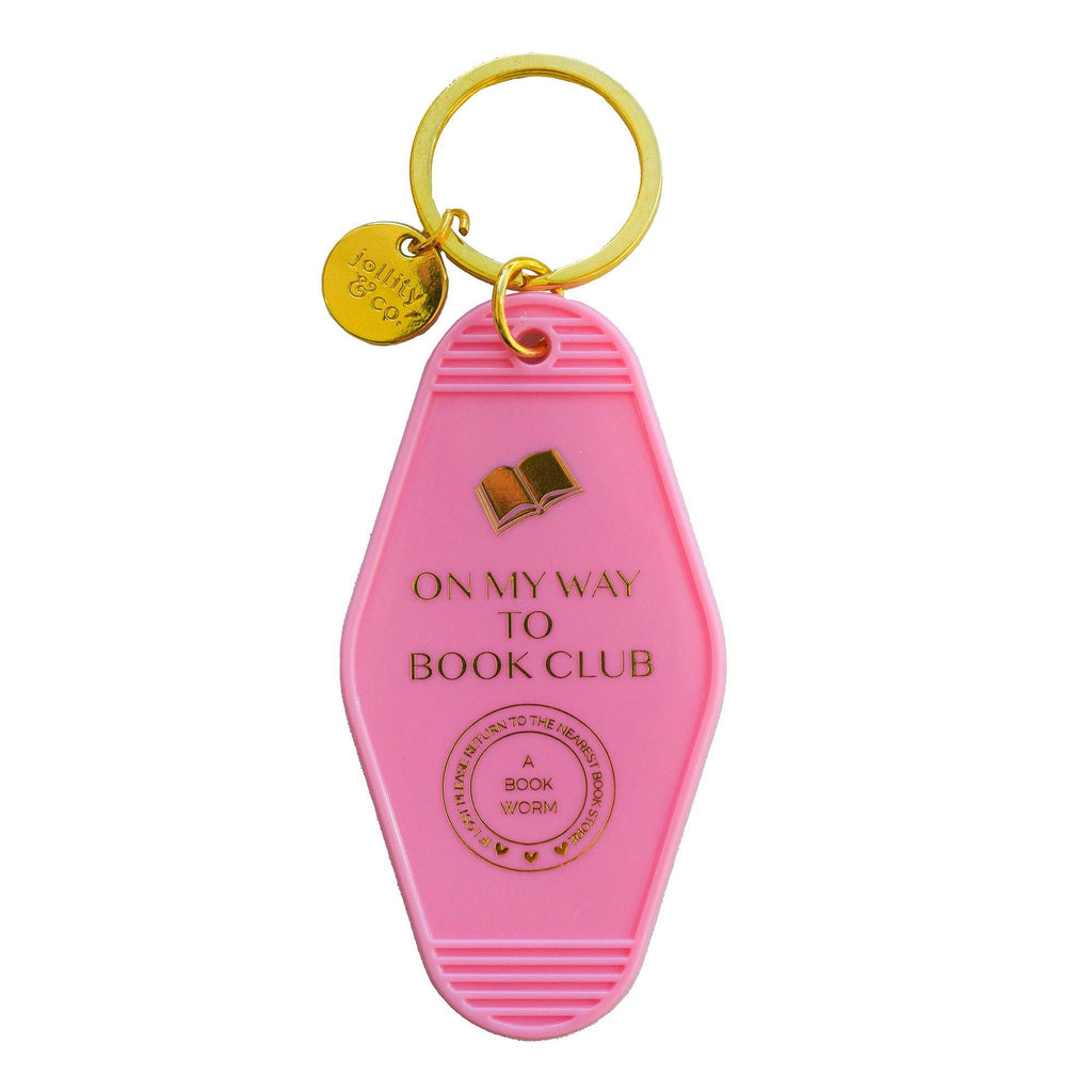On My Way To Book Club Keychain